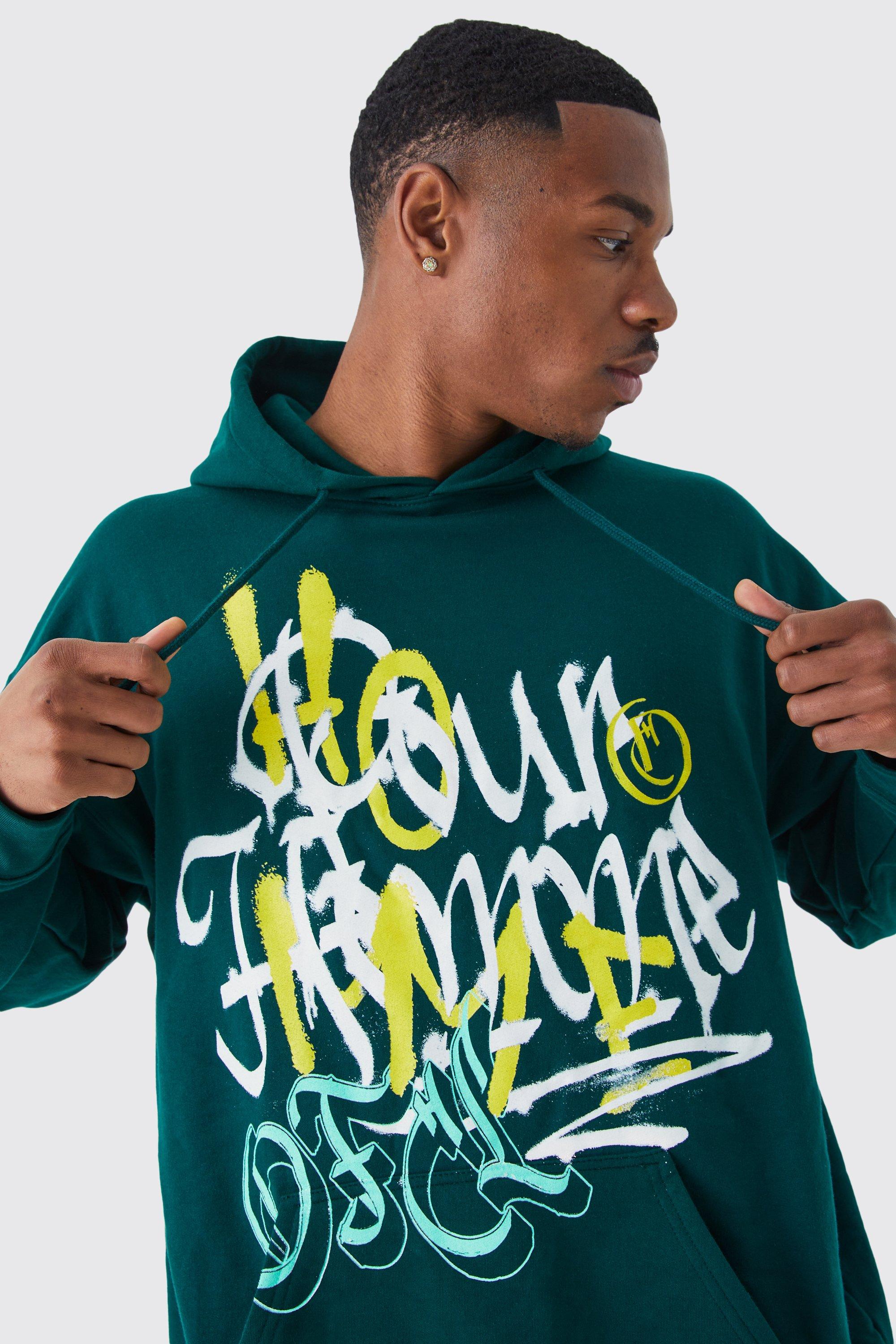 Graffiti deals print hoodie